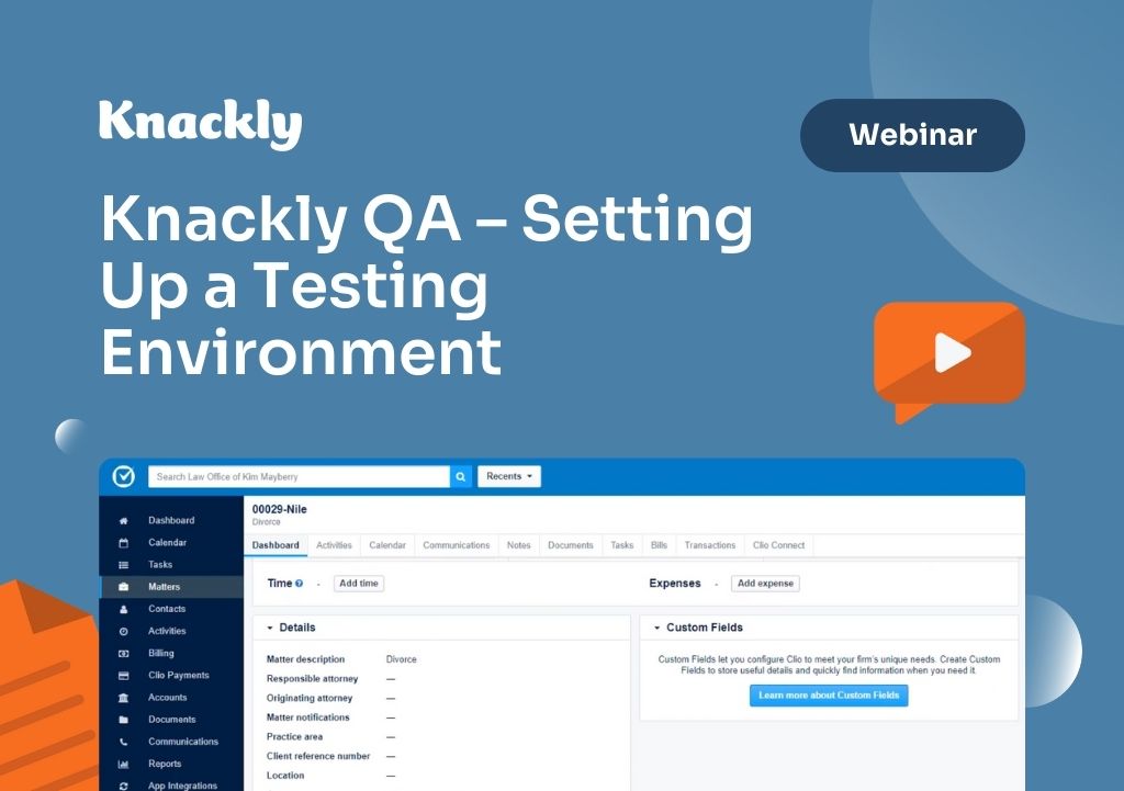 Knackly qa – setting up a testing environment