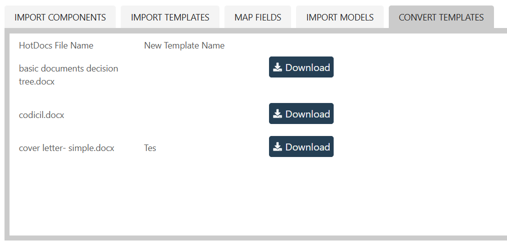 Convert hotdocs templates to knackly templates