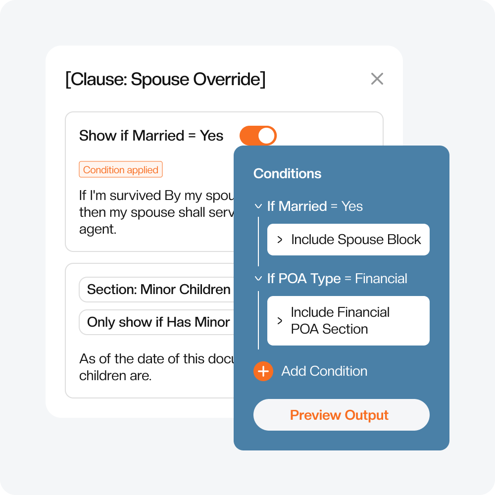 Turn documents into conditional, case-driven files
