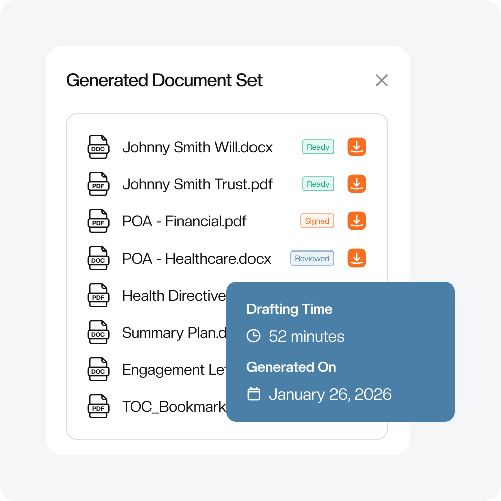 Get all client documents in one run in around 60 min